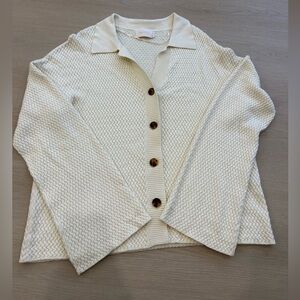 Sancia Women’s Elisa Knit Top Cardigan  Off White Size Large Classy